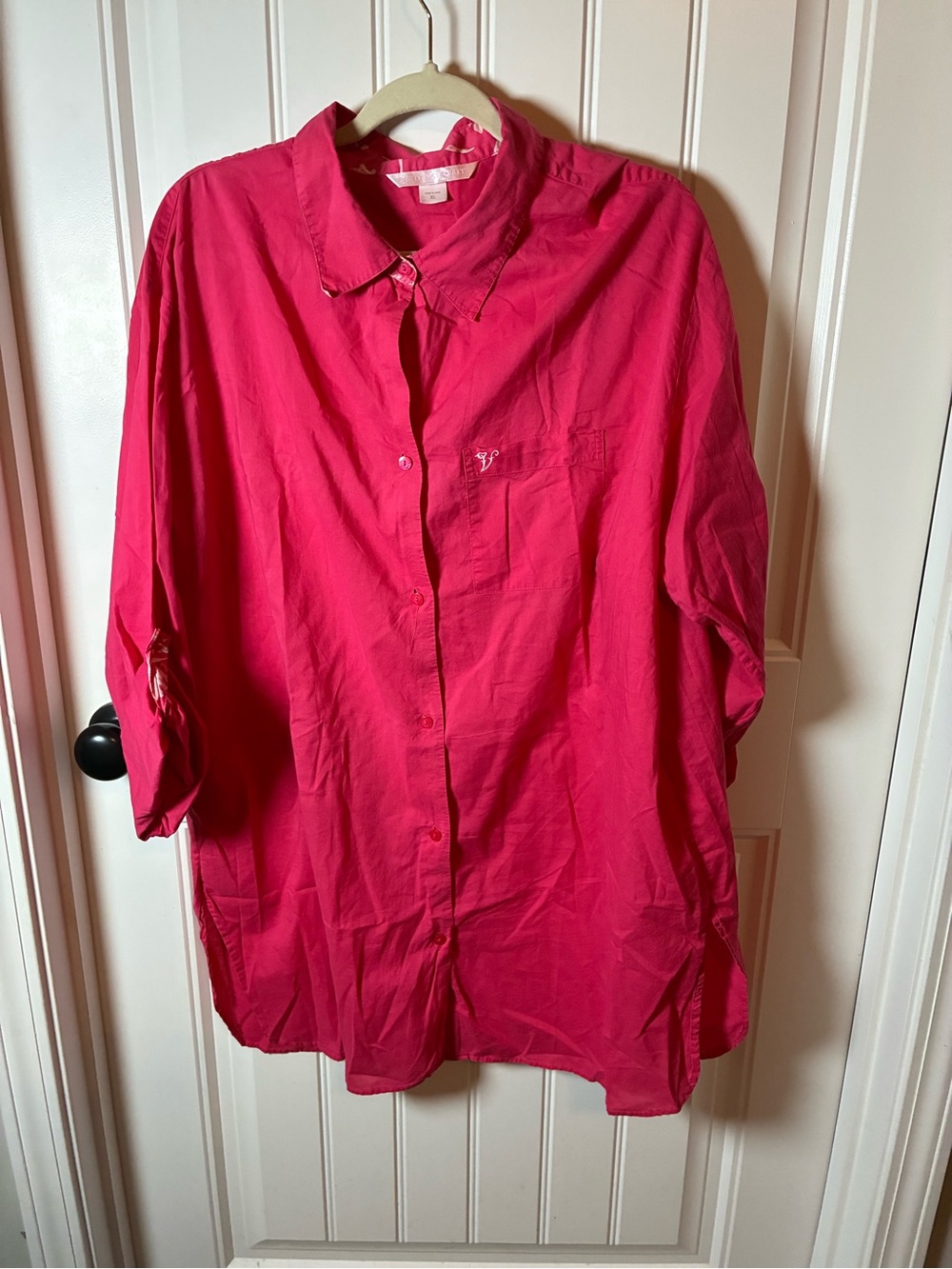 Victoria's Secret Bright Pink Women's Button-Down Shirt